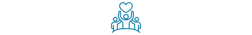 Icon of three people holding up a heart